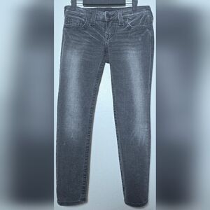 Womens True Religion Women's Charcoal Skinny Jeans